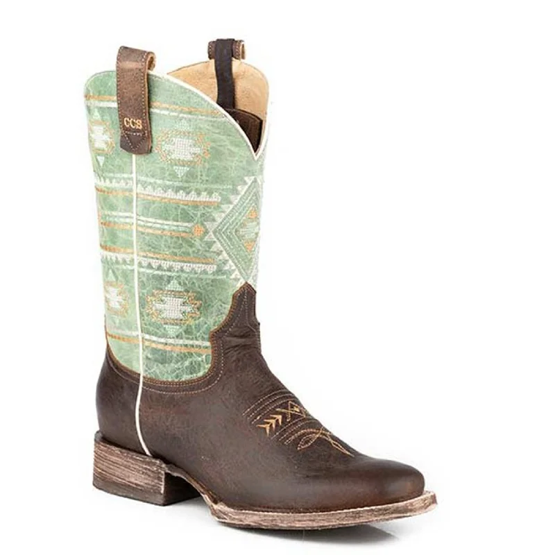 Chic Style Roper Women's Brown/Aztec Conceal Carry Shaft Boots