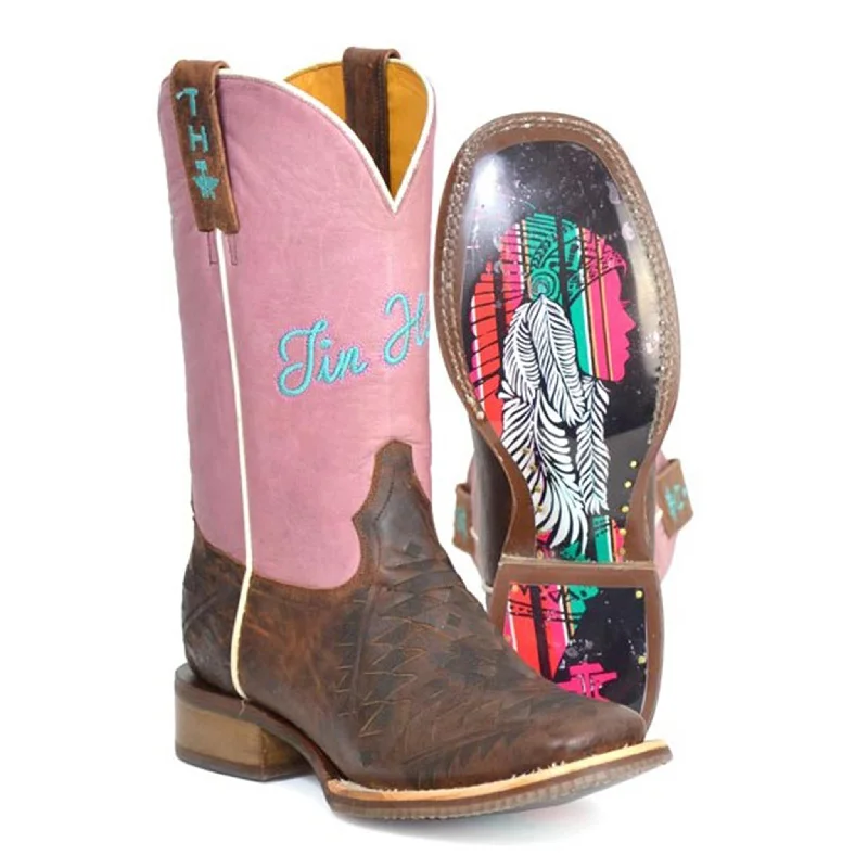 Hot Brand Discounts Tin Haul Women's Brown Pink Aztec Headdress Boots