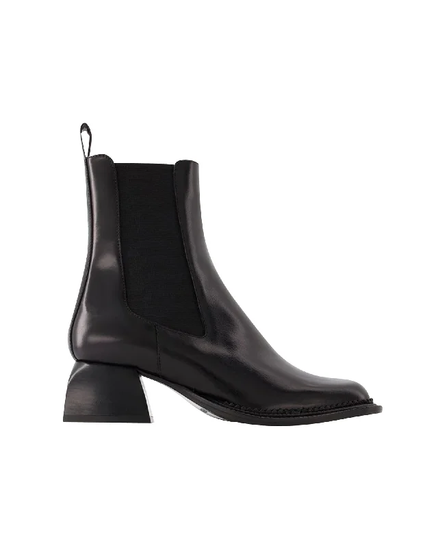 Urban Elegance Deals Bulla Nellie Ankle Boots - Nodaleto - Leather - Black