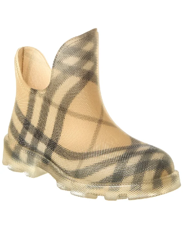 Trendy Flats Sale Burberry Check Marsh Low Rubber Boot