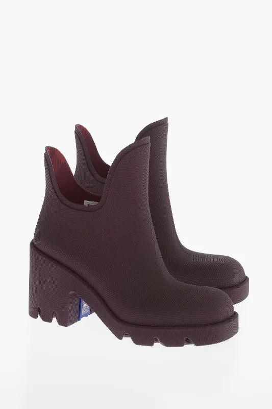 Sleek Versatile Footwear Burberry Rubber Marsh Pull-On Booties 8Cm