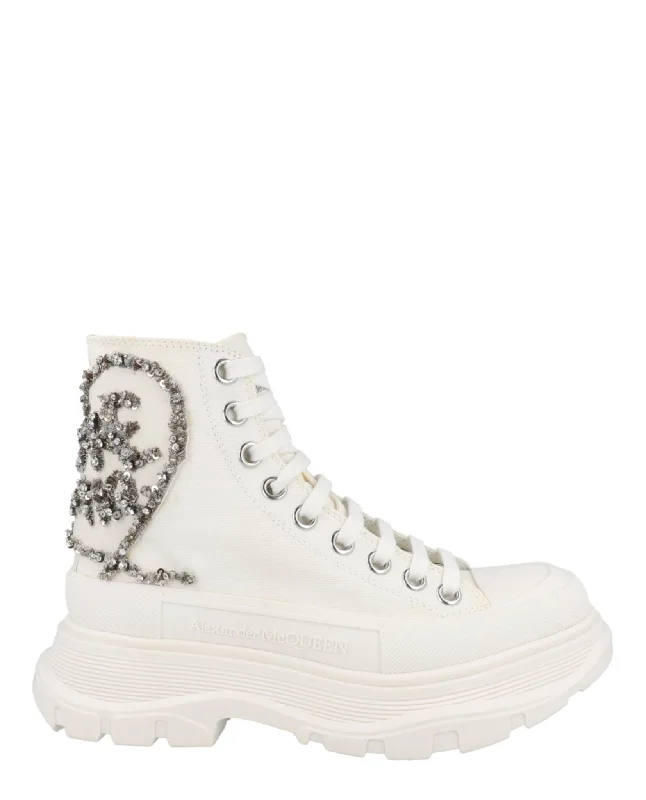 Low Price Special Crystal Embellished Tread Boots