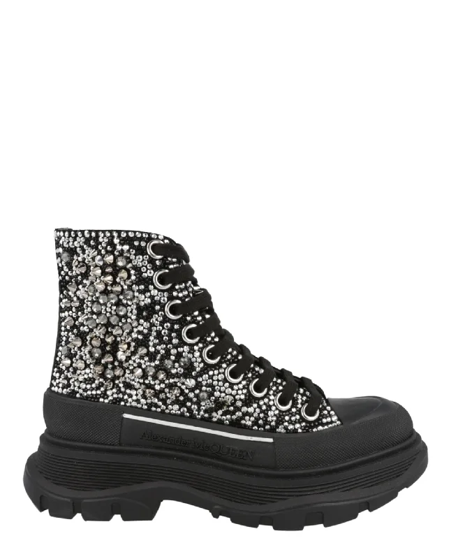 Limited Time Offers Crystal Embellished Tread Slick Boots