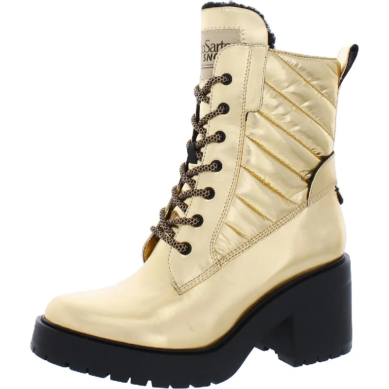 Find Your Unique Flair Dizzy 2 Womens Faux Fur Lined Round Toe Combat & Lace-up Boots