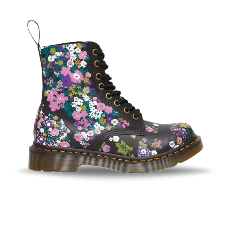 Flirty Fashion Discounts Dr. Martens Women's 1460 Pascal - Black+Multi Vintage Floral Backhand
