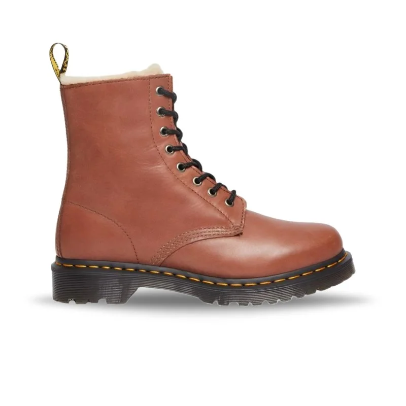Shop The Hottest Deals Dr. Martens Women's 1460 Serena Faux Fur Lined - Tan