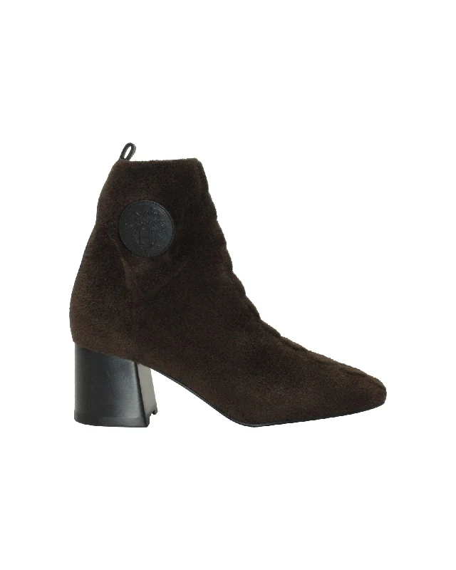 Daily Deals Hermes Volver Boots in Brown Wool