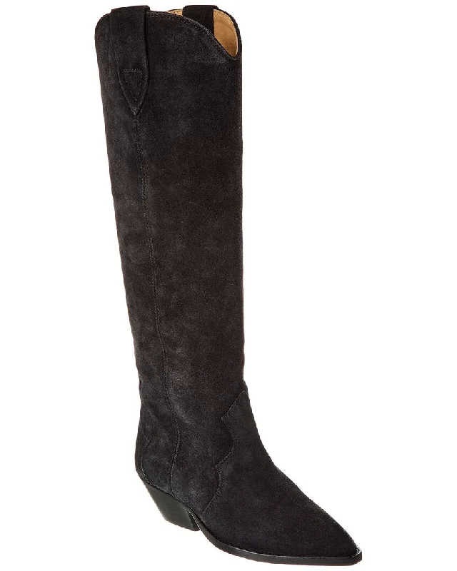 The Latest Fashion Trends Isabel Marant Denvee Suede Knee-High Boot