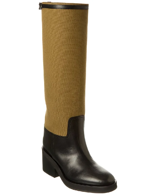 Must-Have Shoe Styles Jimmy Choo Yasmin 70 Canvas & Leather Knee-High Boot