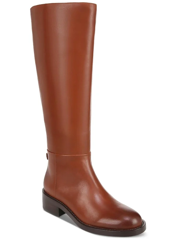 Summer Deals Mable ATH Womens Leather Block Heel Knee-High Boots