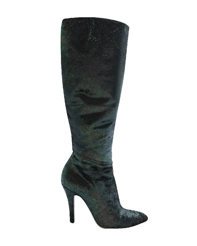 Sale Event, Prices Rock Maison Martin Margiela Pointed-Toe High Boots in Multicolor Glitter