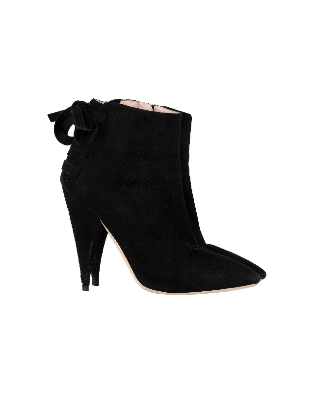Trendy Styles Miu Miu Ankle Boots in Black Suede