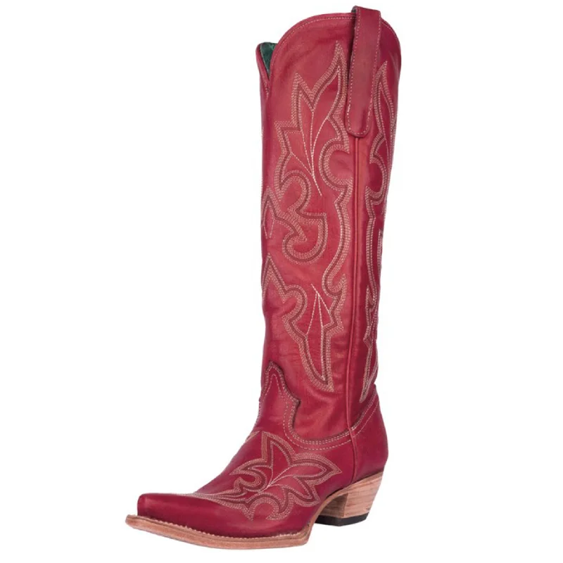 Statement Fashion Offers Corral Women's Red/Embroidery Tall Western Boots