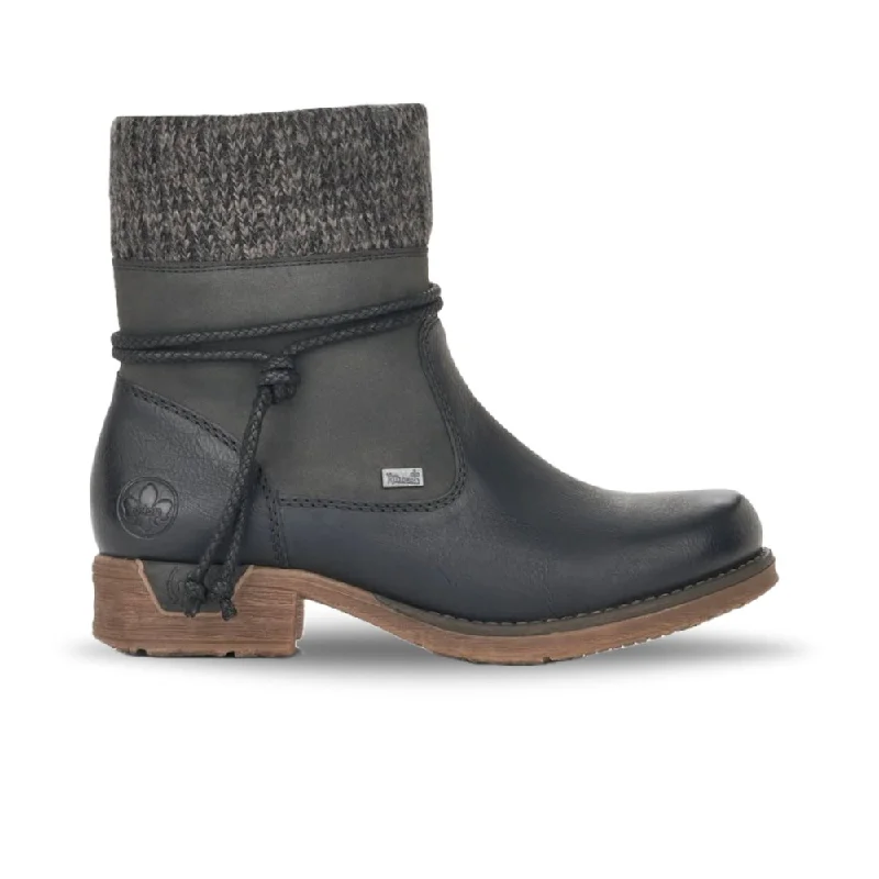 Women's Office Shoes Rieker Women's Fee 79688-00 - Schwarz/Stromboli/Anthrazit
