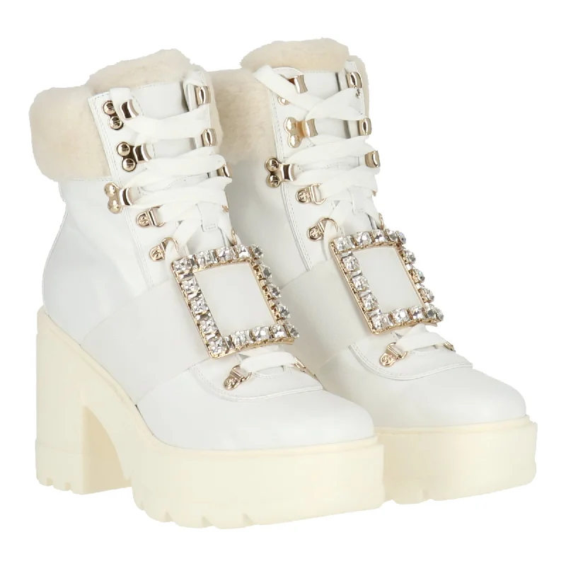 Casual Chic Footwear Offers Roger Vivier Womens White/Grey Boot