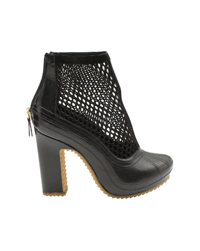 Style Breakthroughs Sacai x Pierre Hardy Mesh Ankle Boots in Black Leather