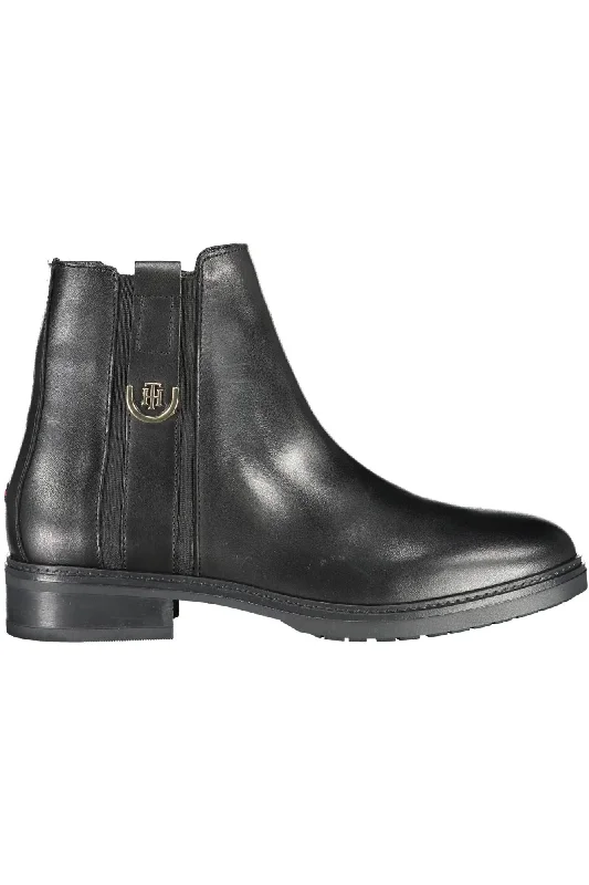 Sporty Fashion Offers Tommy Hilfiger Chic Ankle Boot with Contrast Detailing and Side Women's Zip