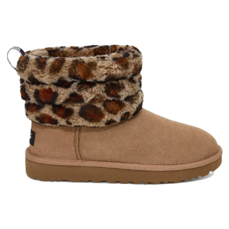 Snag Fabulous Fashion Bargains UGG Fluff Mini Quilted Leopard Leopard Brown  W-1105358-AMP Women's