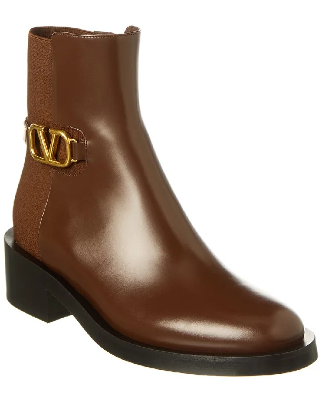 Seasonal Clearance Valentino VLogo Leather Boot