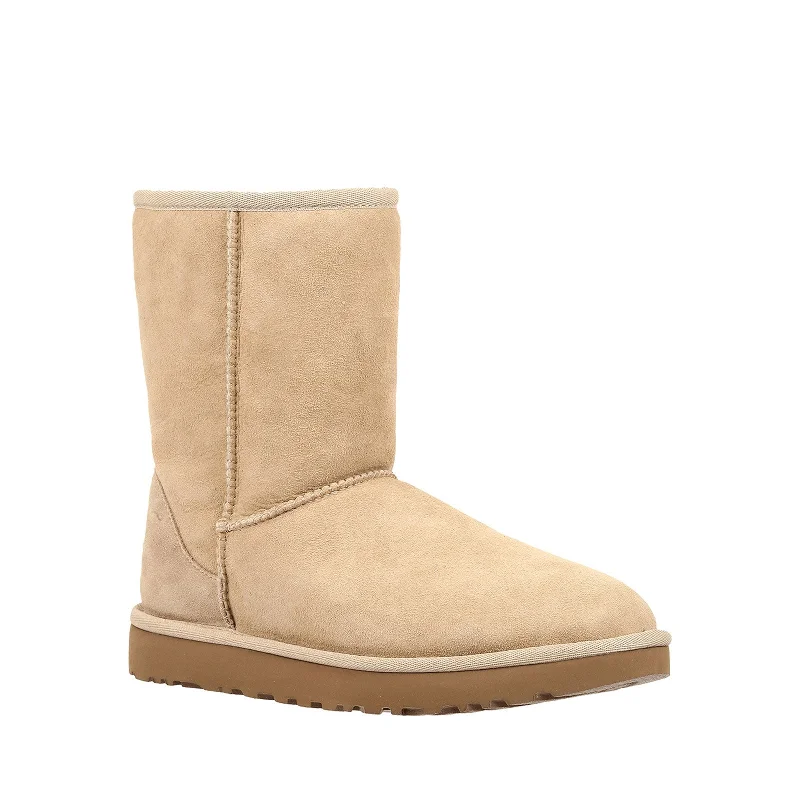 Exclusive Sale Women's Shoes UGG CLASSIC SHORT II Mid-Calf Sheepskin Boots 1016223 SAND Exclusive Sale Women's Shoes UGG CLASSIC SHORT II Mid-Calf Sheepskin Boots 1016223 SAND