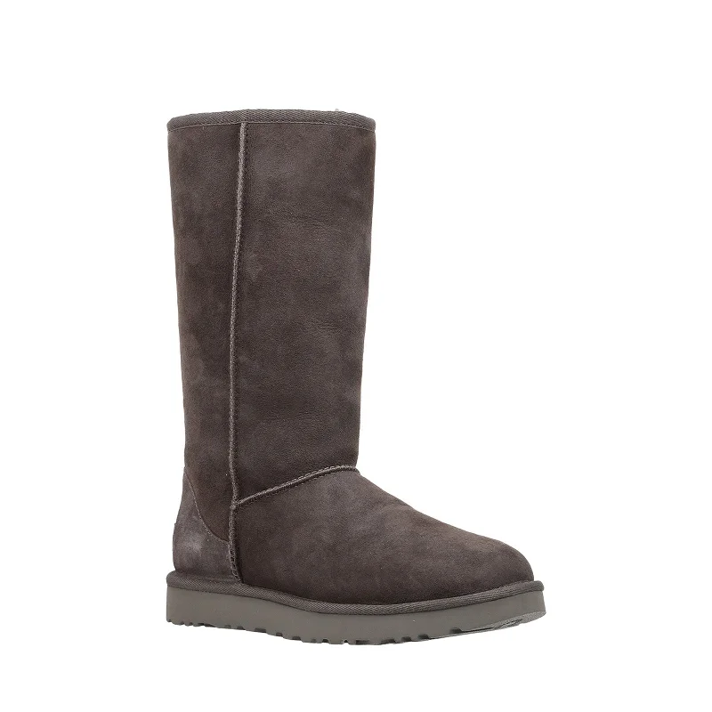 Fashion Essentials Women's Shoes UGG CLASSIC TALL II Slip On Sheepskin Boots 1016224 GREY Fashion Essentials Women's Shoes UGG CLASSIC TALL II Slip On Sheepskin Boots 1016224 GREY