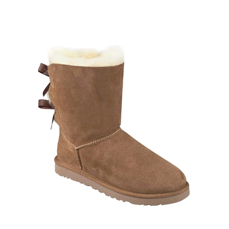 New Arrival Discount Women's Shoes UGG BAILEY BOW II Twinface Sheepskin Boots 1016225 CHESTNUT
