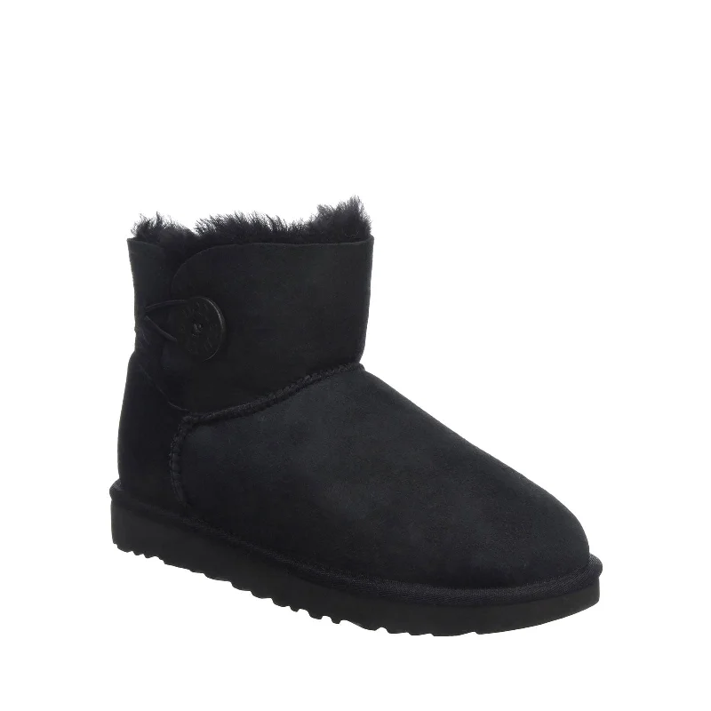 Street-Ready Casual Shoes Women's Shoes UGG MINI BAILEY BUTTON II Suede & Sheepskin Boots 1016422 BLACK Street-Ready Casual Shoes Women's Shoes UGG MINI BAILEY BUTTON II Suede & Sheepskin Boots 1016422 BLACK