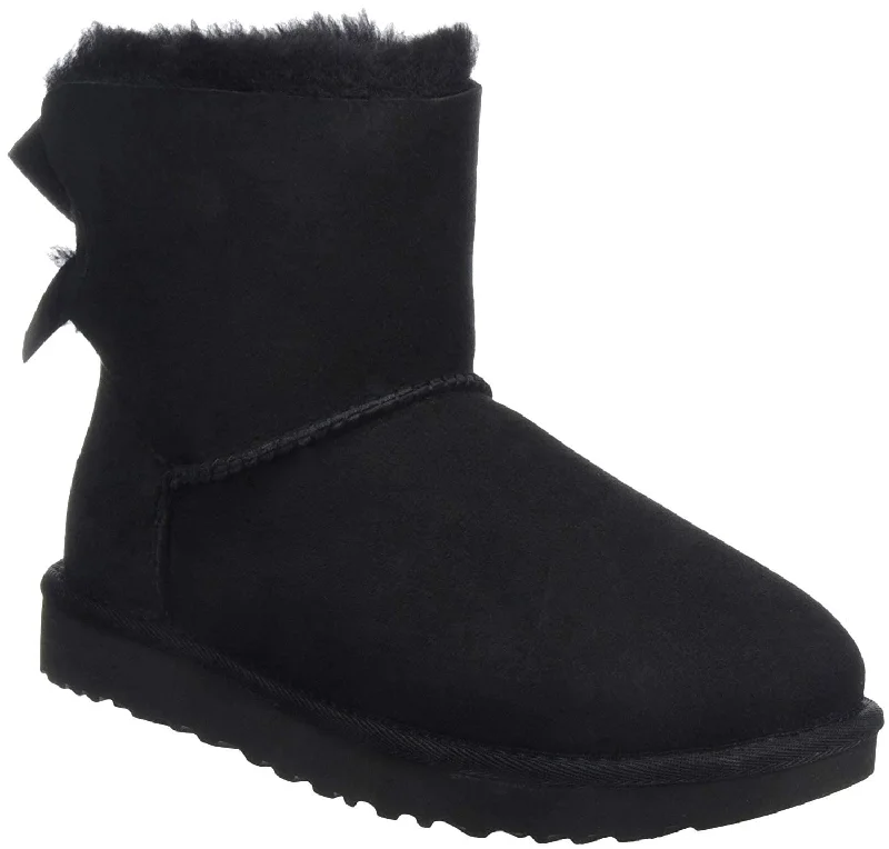 Modern Running-Style Shoes Women's Shoes UGG MINI BAILEY BOW II Slip On Ankle Boots 1016501 BLACK