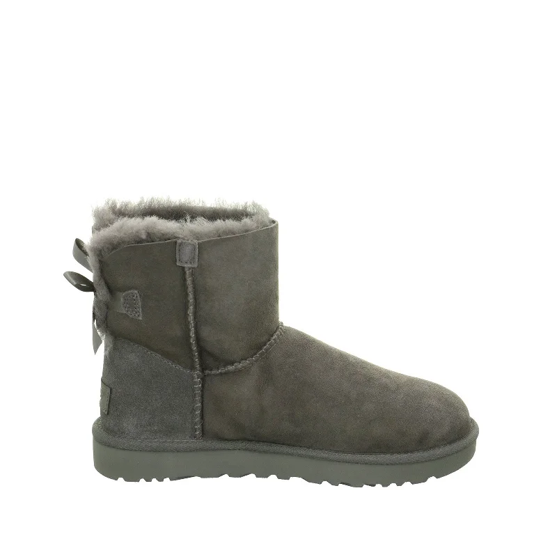 Stylish All-Day Wear Shoes Women's Shoes UGG MINI BAILEY BOW II Slip On Ankle Boots 1016501 GREY Stylish All-Day Wear Shoes Women's Shoes UGG MINI BAILEY BOW II Slip On Ankle Boots 1016501 GREY