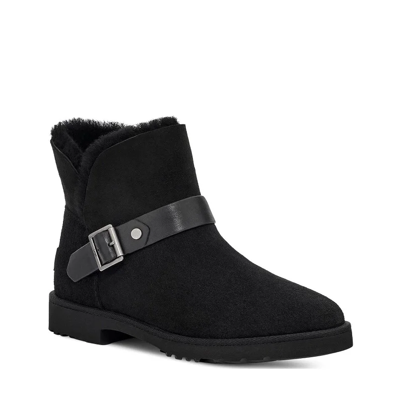Comfortable Flats UGG Women's Romely Short Buckle Boot, Black