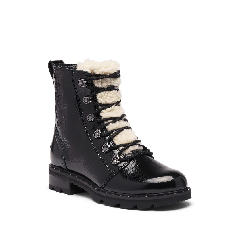 Designer Shoes Clearance Women's Shoes Sorel LENNOX LACE COZY Winter Boots 1929861010 BLACK PATENT