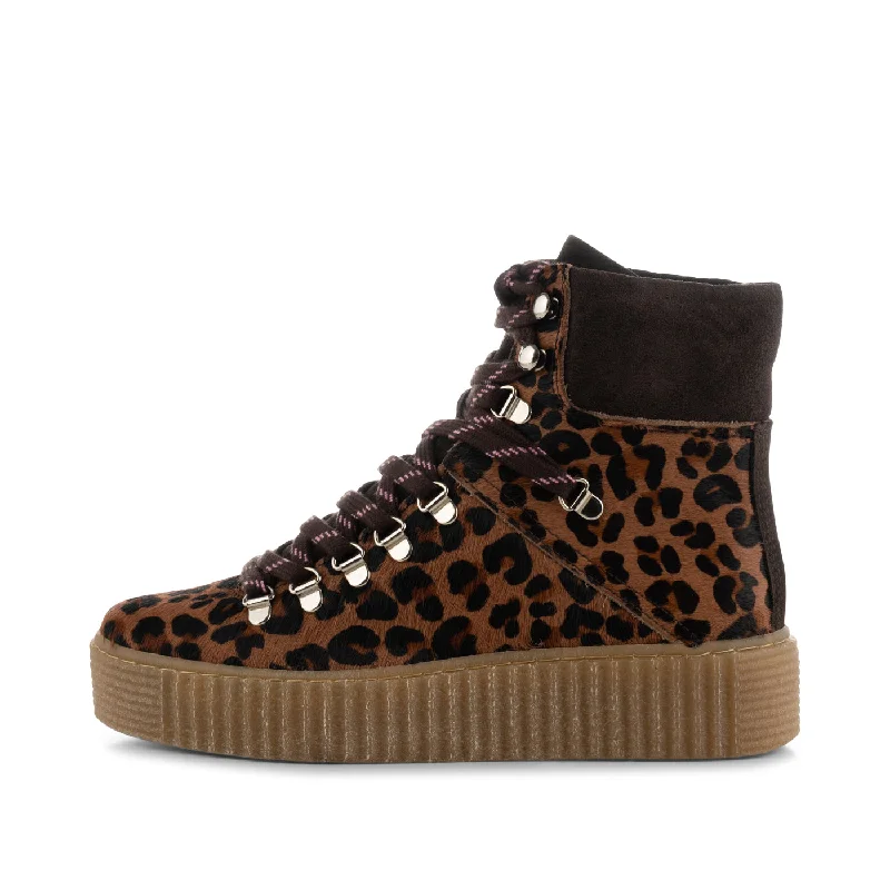 Luxury Fashion Discounts Agda boot suede - CHESTNUT LEOPARD PONY