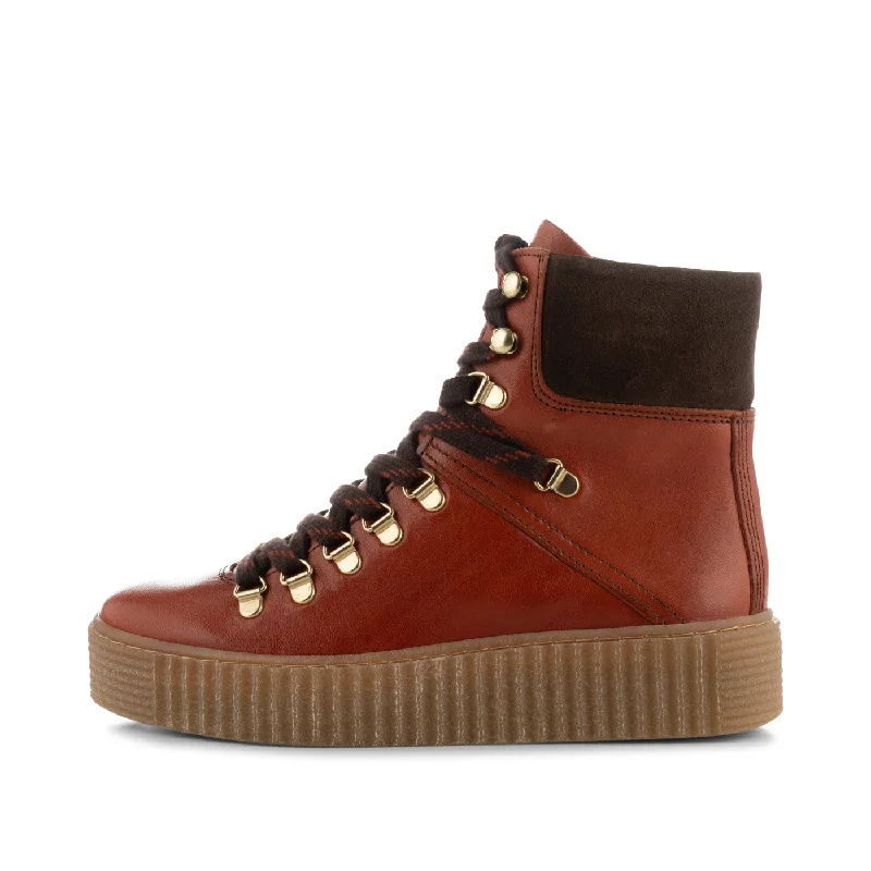 Elevated Casual Discounts Agda boot leather - RED BROWN