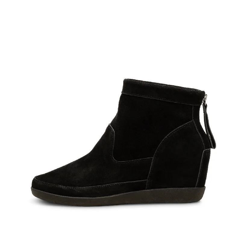 Fashionable Arch Support Shoes Promotion Emmy Suede Wedge - BLACK/BLACK