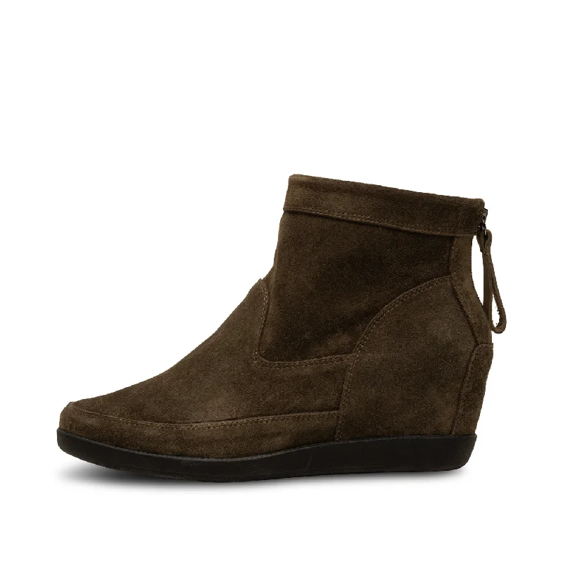 Slip-Resistant Footwear Promotion Emmy Suede Wedge - DARK OLIVE/DARK OLIVE