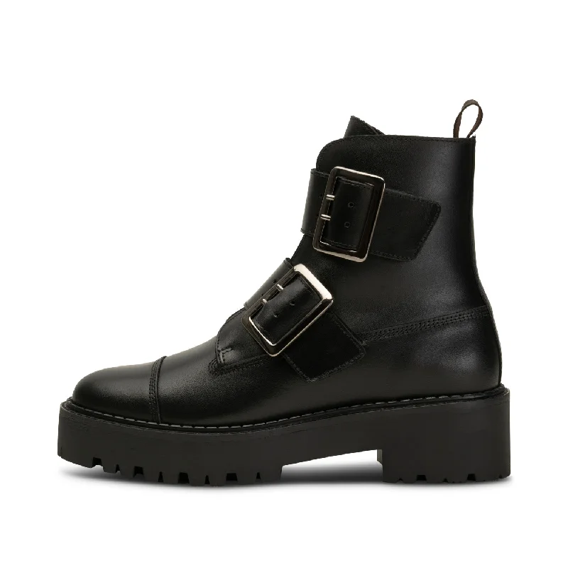 Comfortable Stretch Shoes Promotion Ida Boot Leather - BLACK
