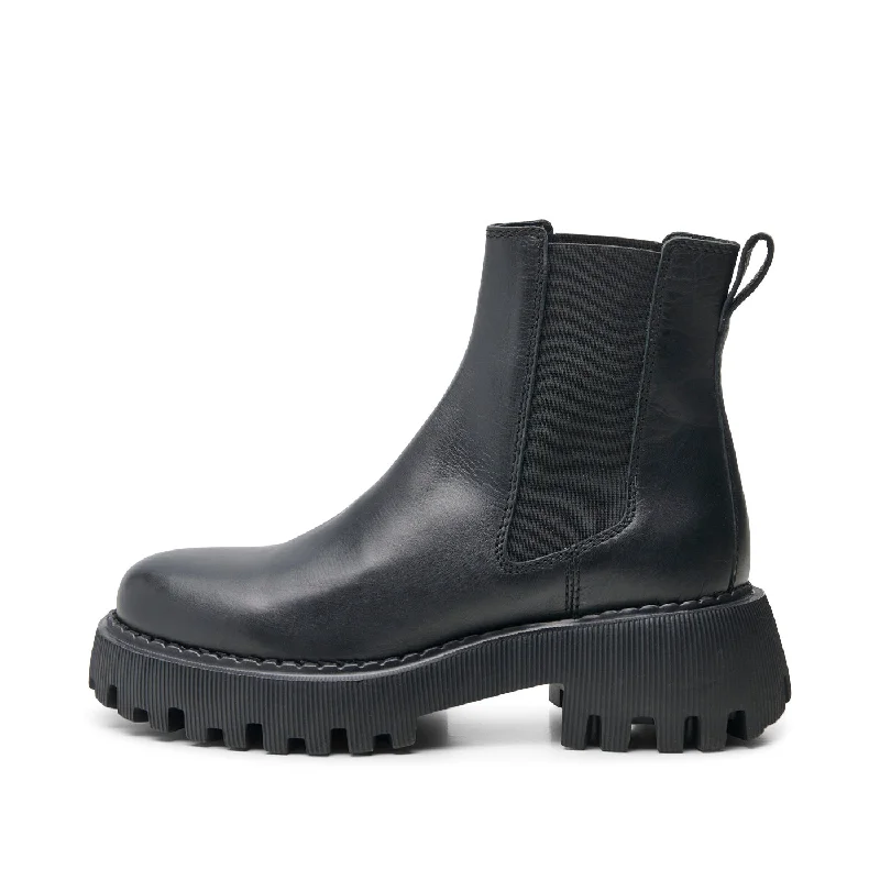 Vintage-Inspired Style Offers Posey chelsea boot leather - BLACK