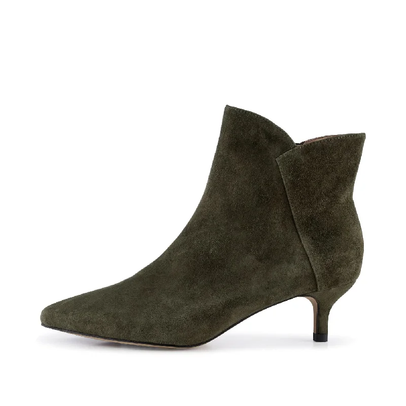 Feminine Style Promotions Saga boot suede - KHAKI