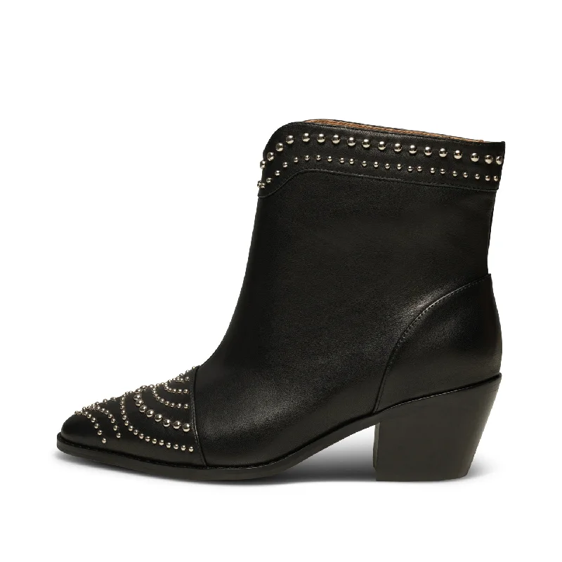 Vintage Boots Deals Annika western stud leather - BLACK