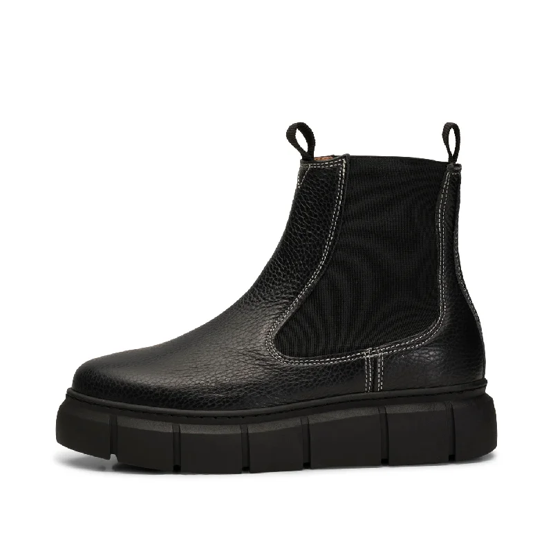 Vintage-Inspired Footwear Sale Tove chelsea boot leather - BLACK