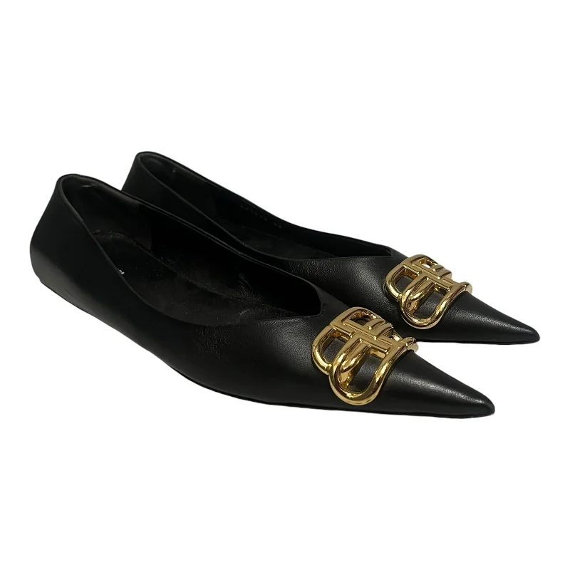 Unbeatable Prices BALENCIAGA/Flat Shoes/EU 39/Leather/BLK/Square Knife Flats