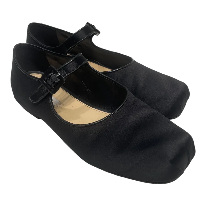 Final Sale Sandy Liang/Flat Shoes/US 8.5/Silk/BLK/Mary Jane Pointe