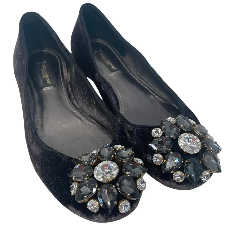 Discount Extravaganza DOLCE&GABBANA/Flat Shoes/US 6/PPL/Taormina Crystal