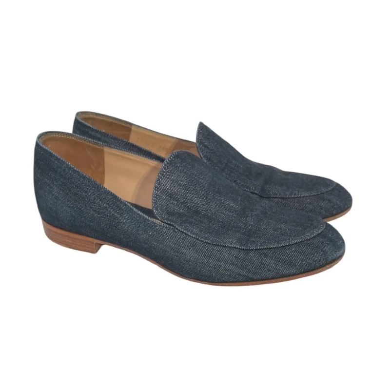 Limited Edition Gianvito Rossi/Flat Shoes/EU 37.5/Denim/NVY/