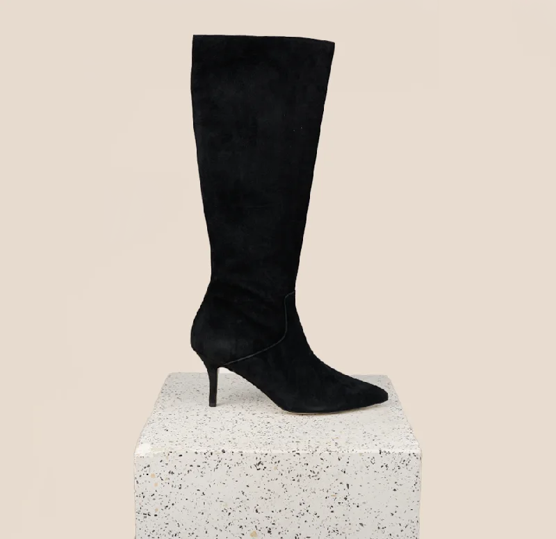 Luxury Casual Footwear Alassio - Black Suede