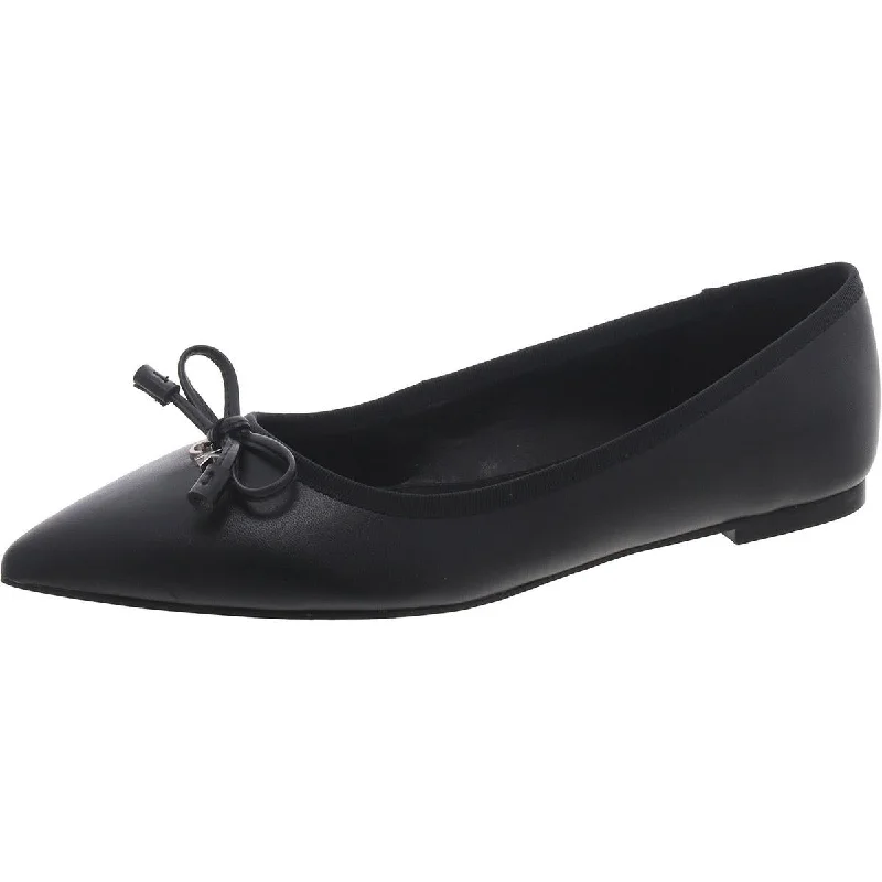 Stylish All-Day Wear Shoes Aolina Womens Faux Leather Bow Ballet Flats