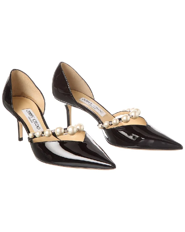 Comfortable Business Shoes Jimmy Choo Genevi Patent Flat (Authentic Pre-Owned)