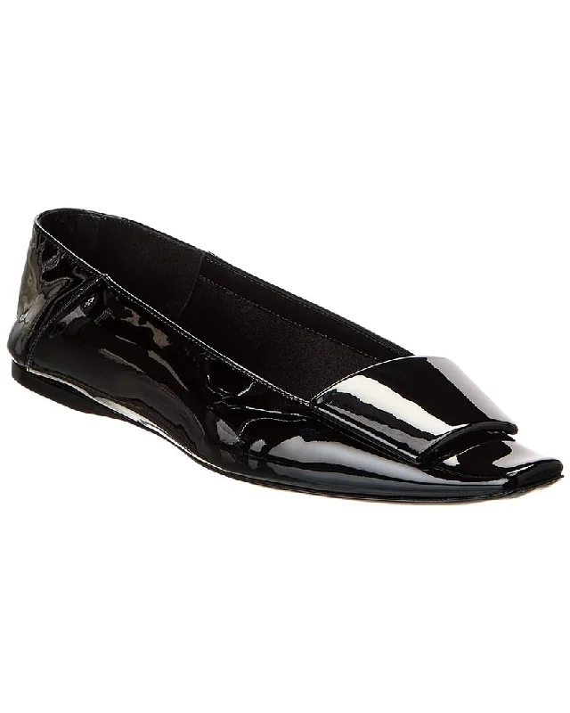 Non-Slip Shoes Offers Saint Laurent Poppy Patent Ballerina Flat