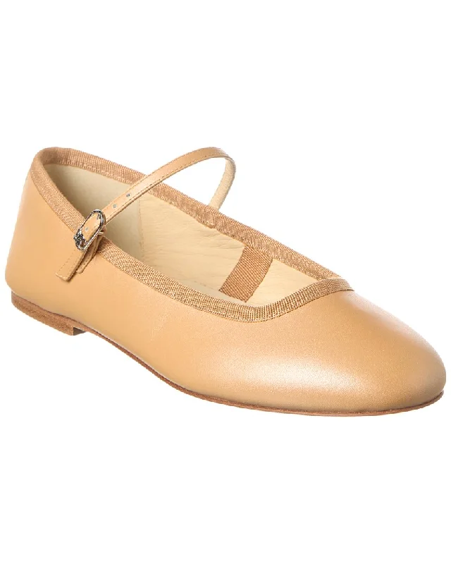 Luxury Fashion Discounts Celine Mary Jane Leather Ballerina Flat