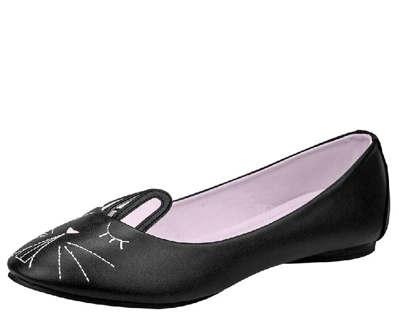Bold Style Discounts Black Bunny Flat *ALL ITEMS FINAL SALE/NON-RETURNABLE*